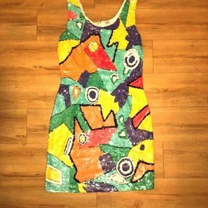 Hand Beaded Party  Dress